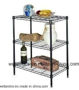 Adjustable Metal Epoxy Coated Wire Bath Shelf Rack (LD603560B3E)