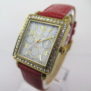 Women′s Charming Diamante Leather Strap Watch
