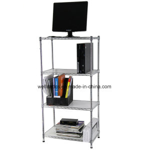 DIY 4 Tiers Chrome Living Room Storage Metal Wire Rack (CJ503090C4C)