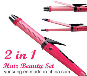 Pink Red 2 in 1 Hair Beauty Set Hair Curler