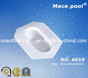 Water Saving Sanitary Wares Competitive Ceramic Toilet Squatting Pan W. C (6016)