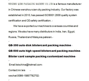 Qb-350 PVC Roll Sealing Papercard Machine for Sachet Packing